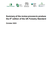 Summary of the review process to produce the 5th edition of the UK Forestry Standard (October 2023)